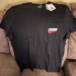 Puma T-Shirt with Front Pocket Color:Black Size:XXL
